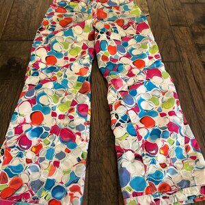 Spyder snow pants, Kids, Girls, Size 12, multi-color,